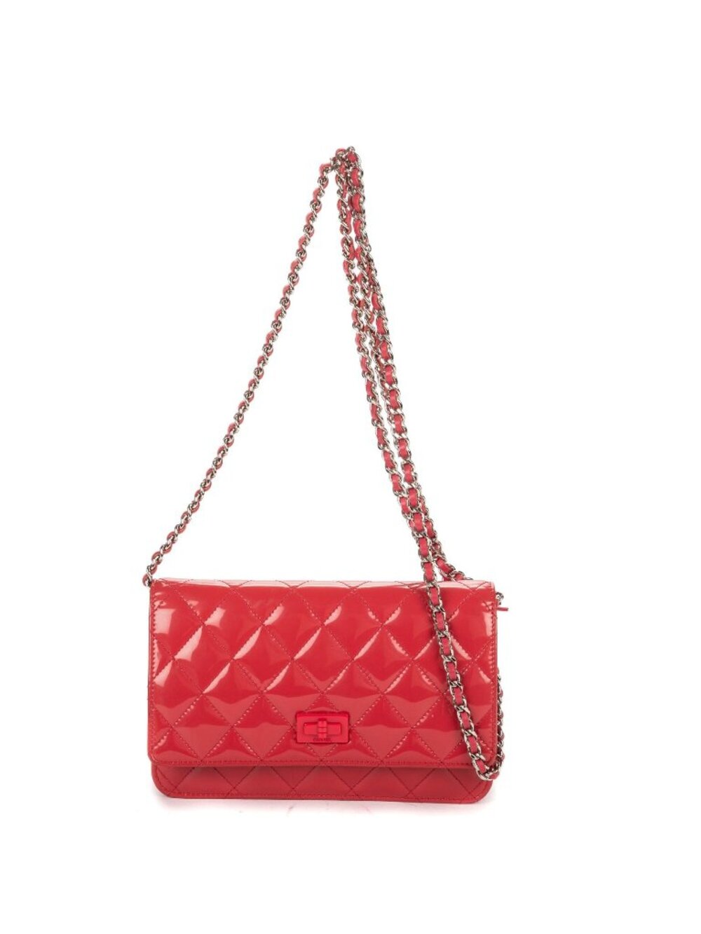 Chanel WOC 2.55 Reissue Flap Bag Pink Quilted Patent Leather